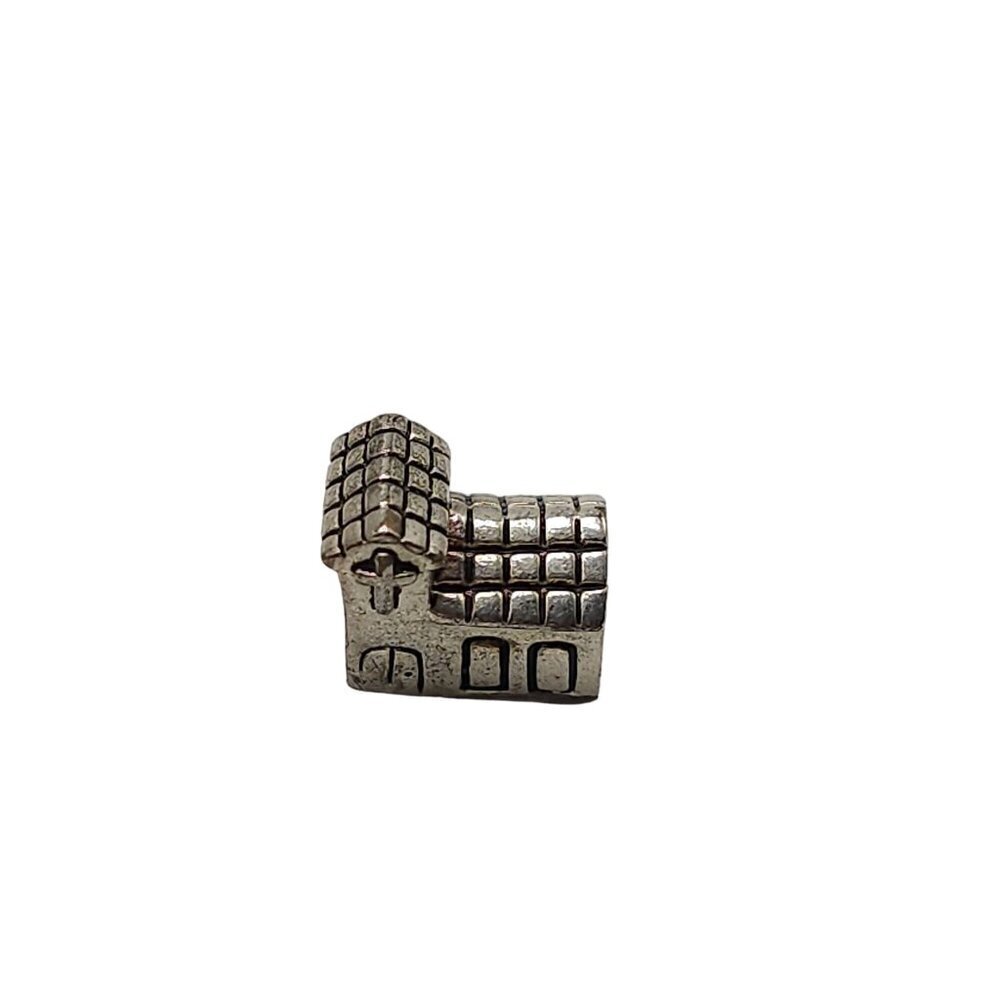 Sterling Silver Church Charm For European Bracelets Or Necklaces